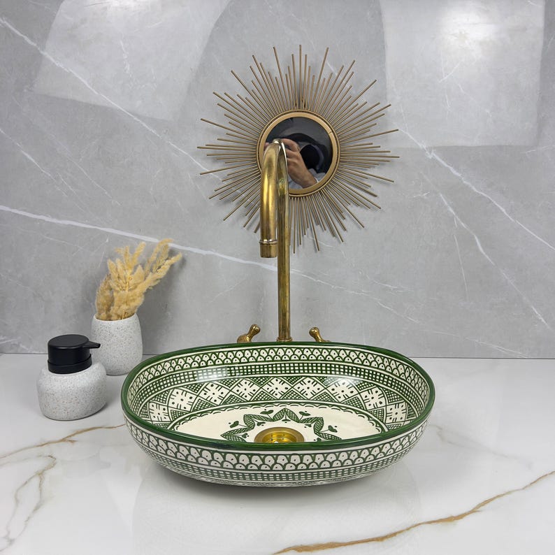 Handcrafted Oval Ceramic Sink #5