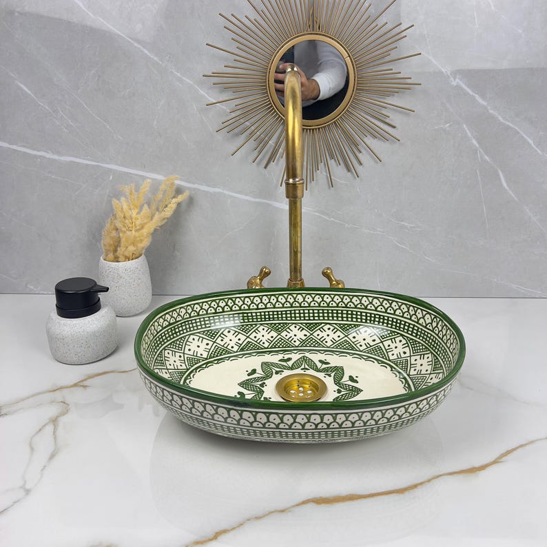 Handcrafted Oval Ceramic Sink #5