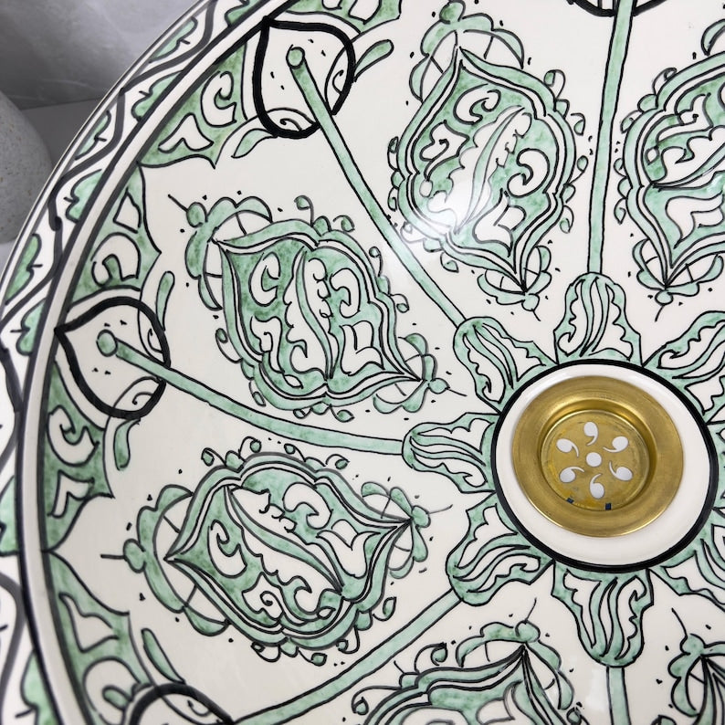  Handmade Moroccan Ceramic Sink #56