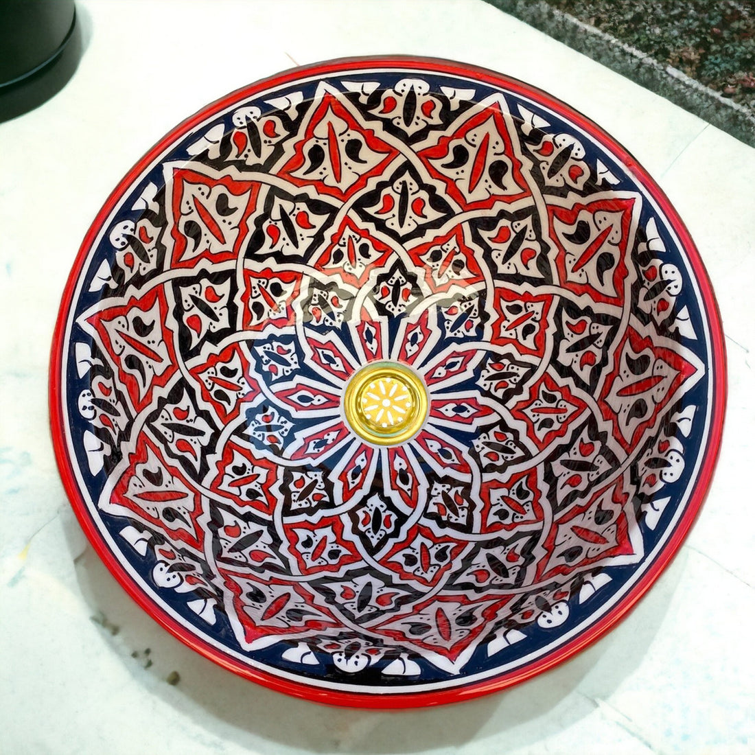  Handmade Moroccan Ceramic Sink #17