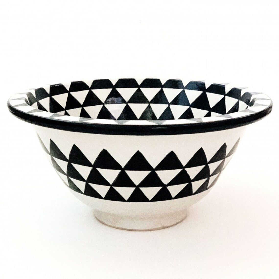 Moroccan sink | moroccan ceramic sink | bathroom sink | moroccan bathroom basin | moroccan sink bowl | black and white sink bowl #37