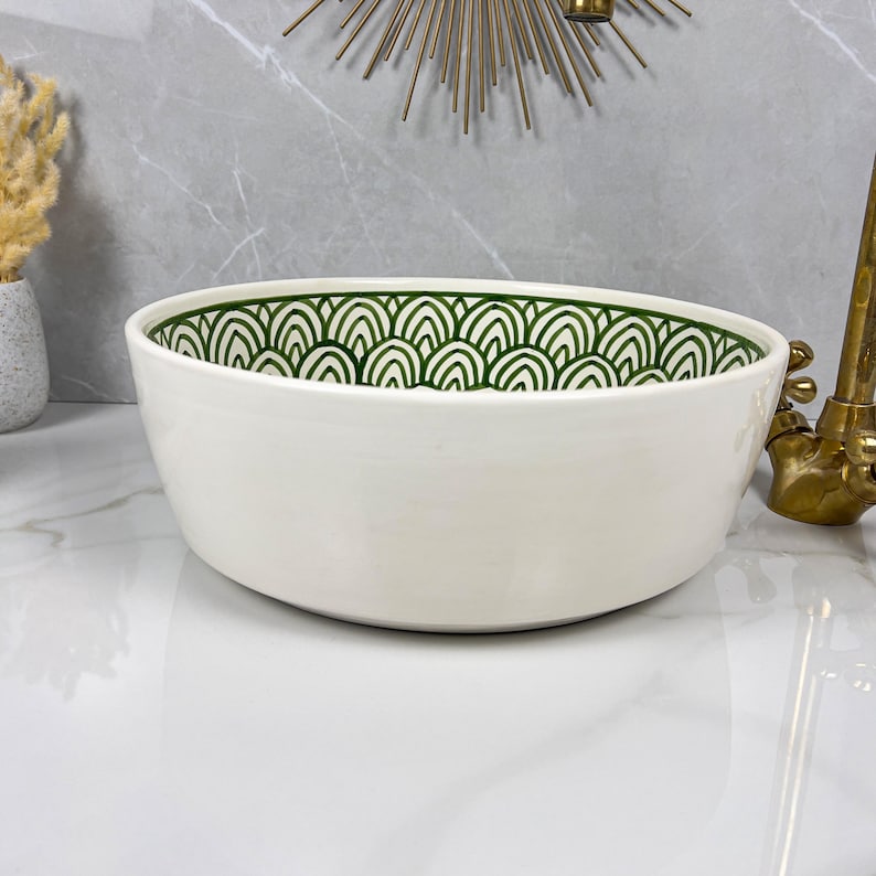  Handmade Moroccan Ceramic Sink #56
