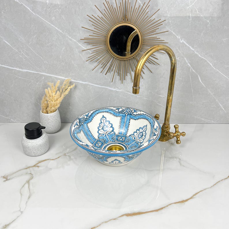  Handmade Moroccan Ceramic Sink #56