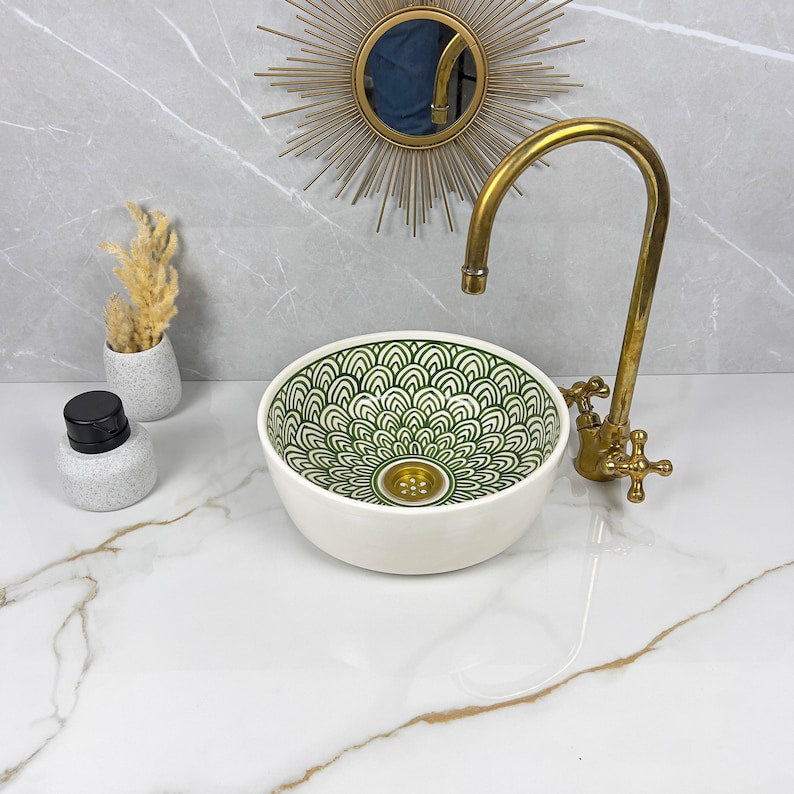  Handmade Moroccan Ceramic Sink #56