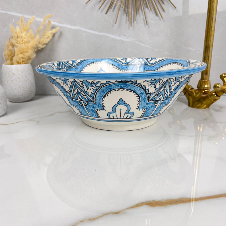  Handmade Moroccan Ceramic Sink #56
