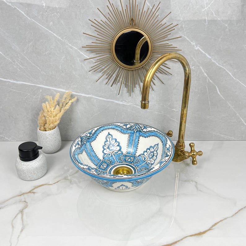  Handmade Moroccan Ceramic Sink #56