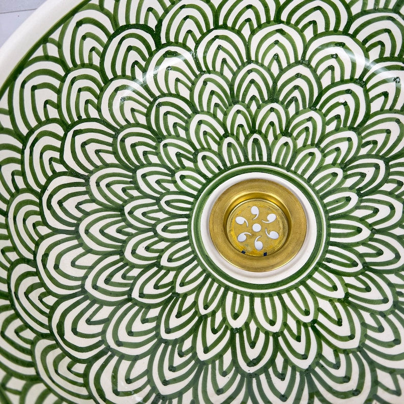  Handmade Moroccan Ceramic Sink #56