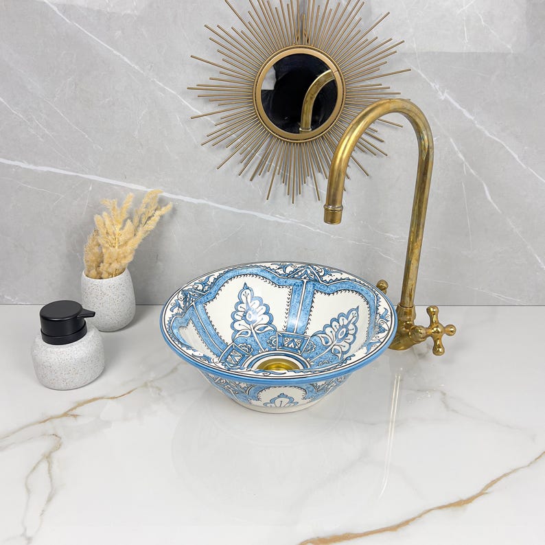  Handmade Moroccan Ceramic Sink #56