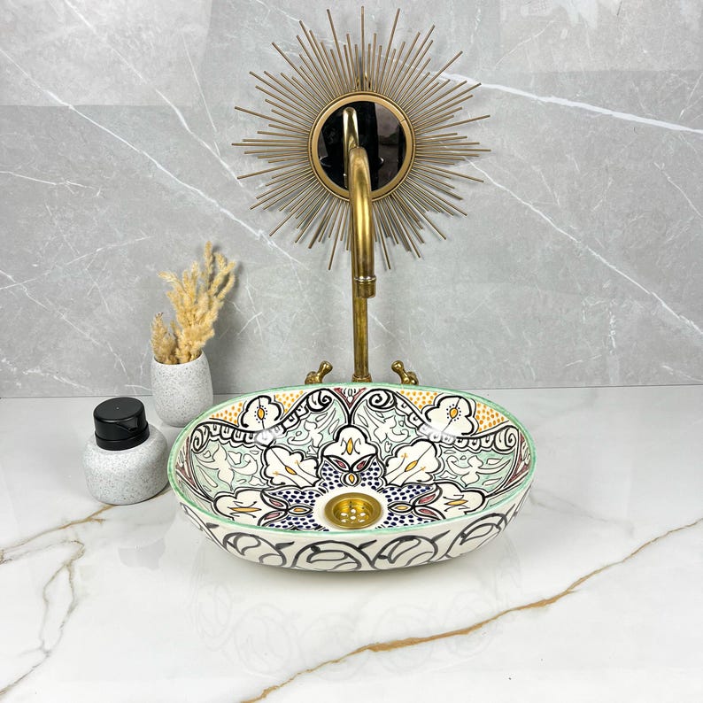 Handcrafted Oval Ceramic Sink #5