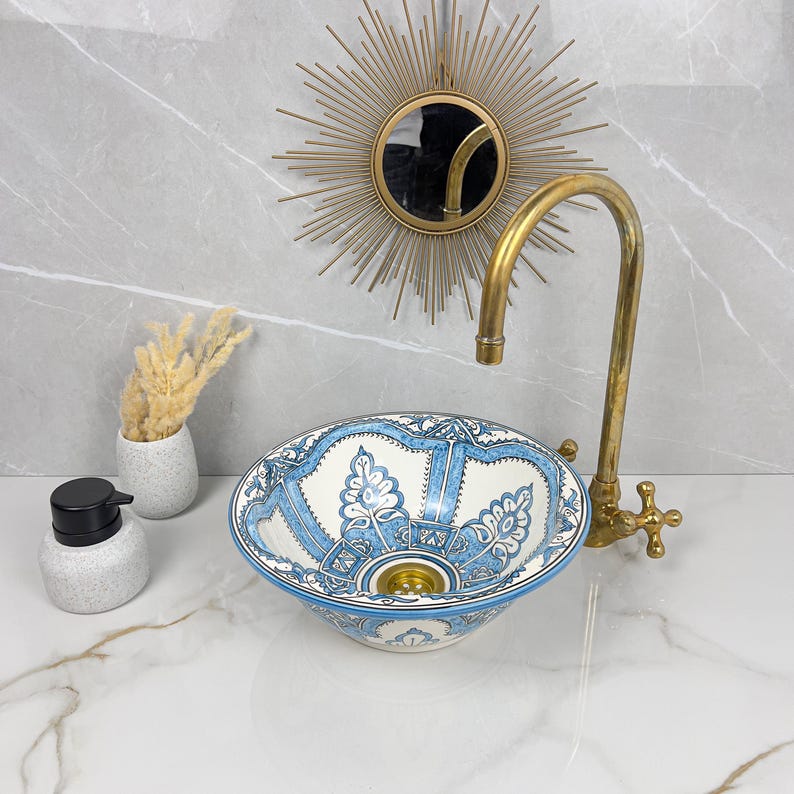  Handmade Moroccan Ceramic Sink #56