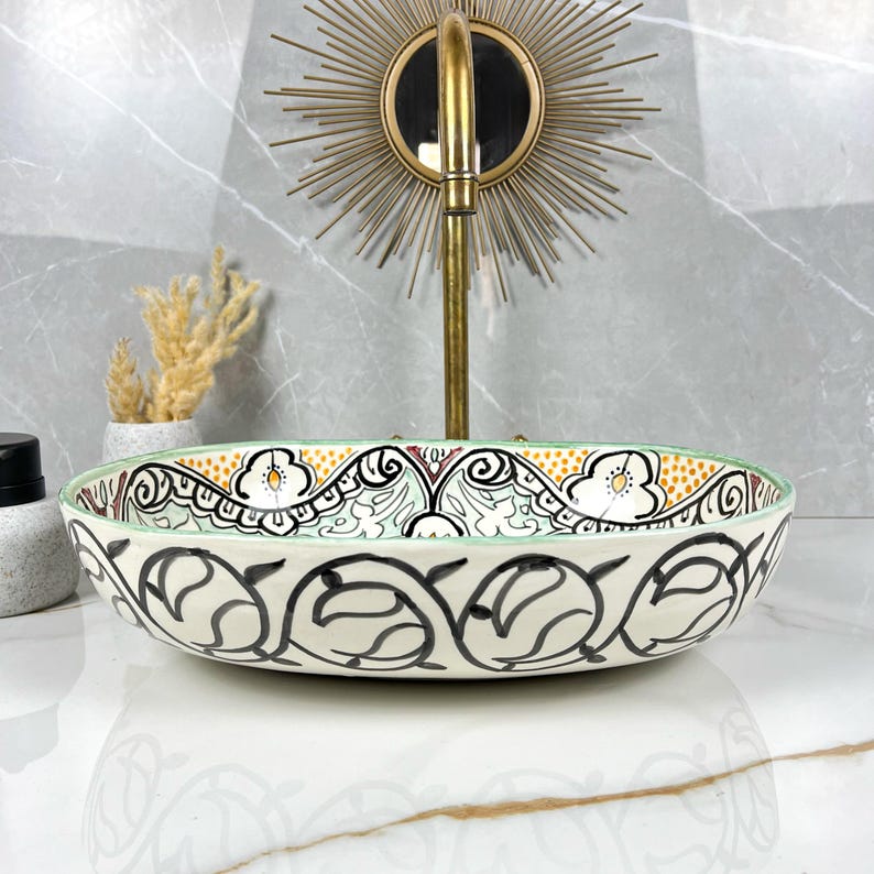 Handcrafted Oval Ceramic Sink #5