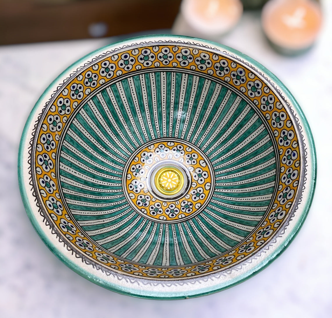 Handmade Moroccan Ceramic Sink #95