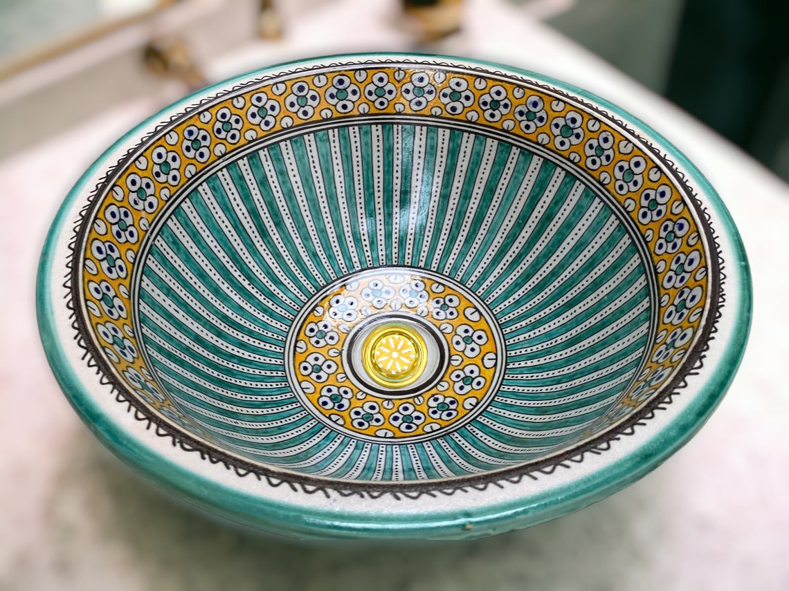 Handmade Moroccan Ceramic Sink #95