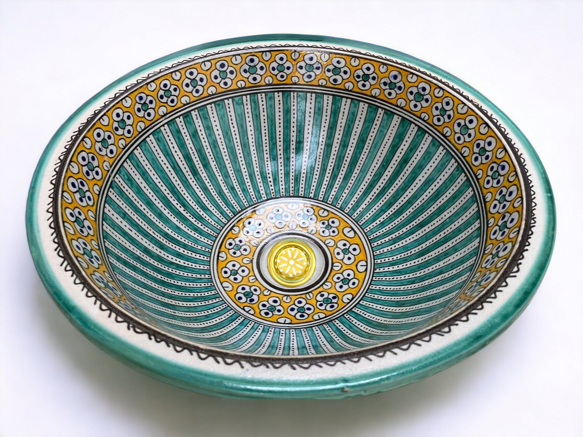 Handmade Moroccan Ceramic Sink #95