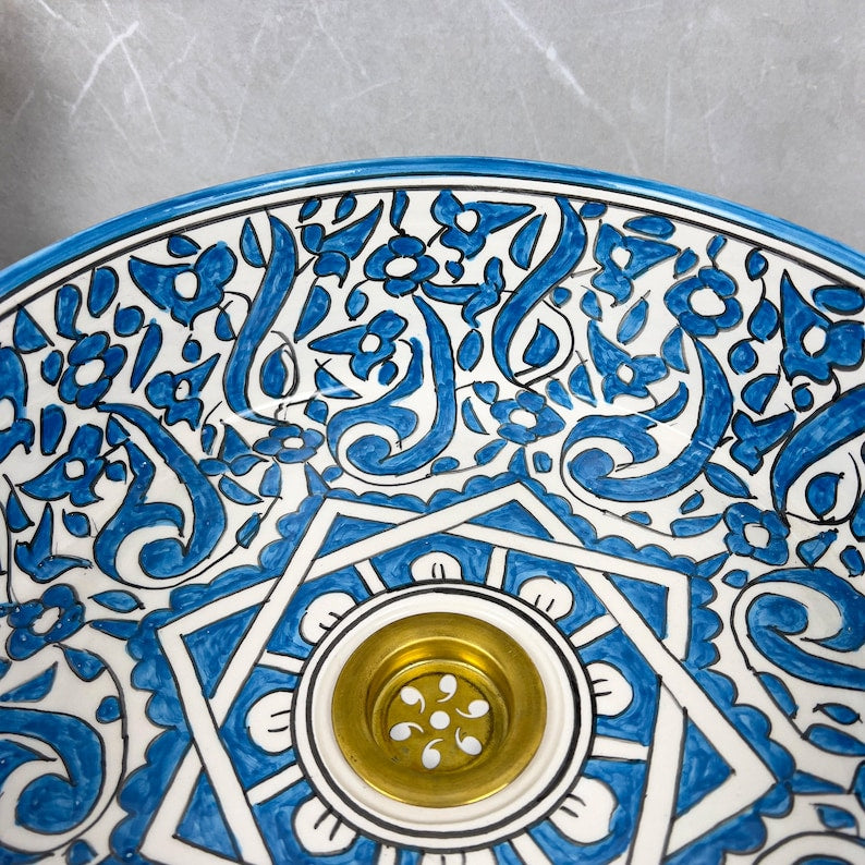  Handmade Moroccan Ceramic Sink #56