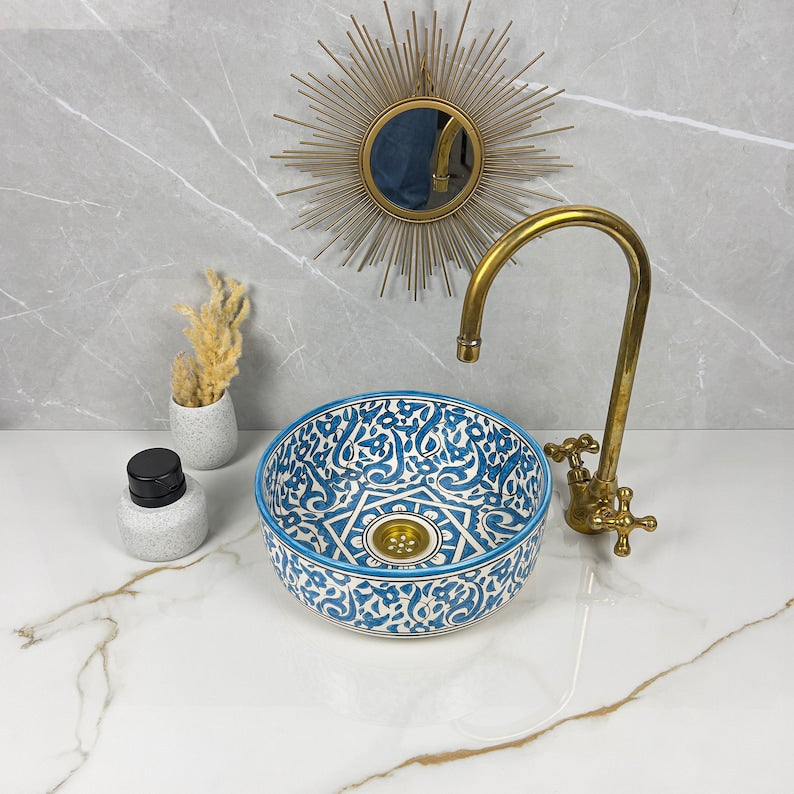  Handmade Moroccan Ceramic Sink #56