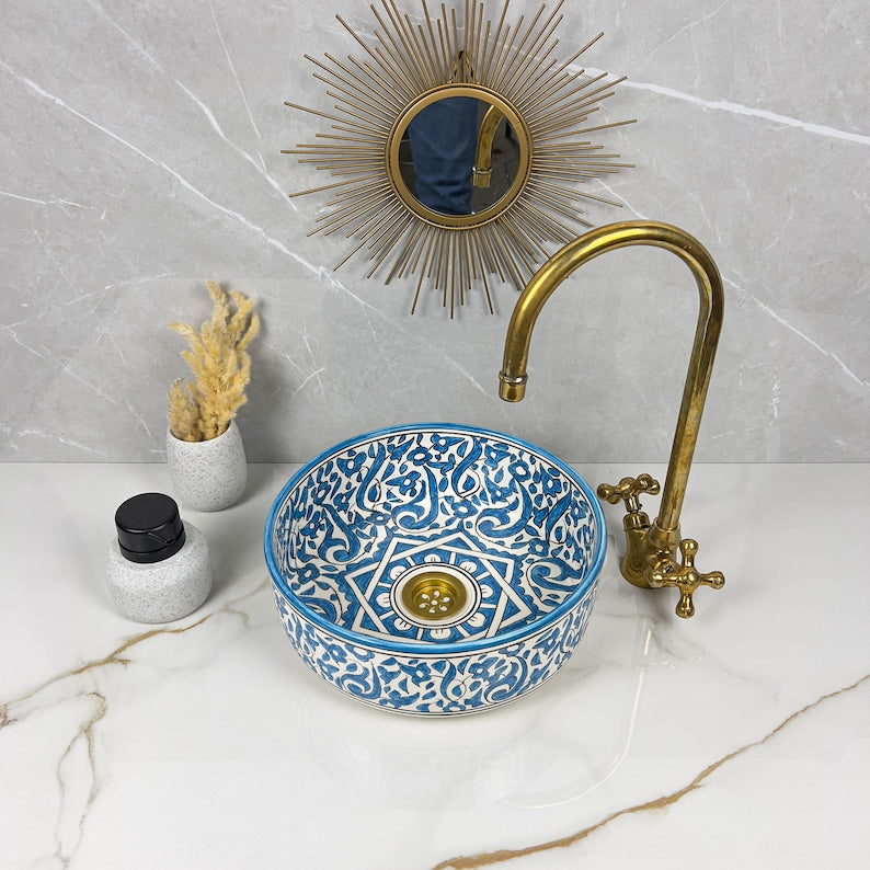  Handmade Moroccan Ceramic Sink #56