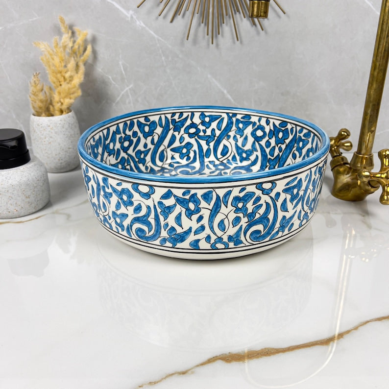  Handmade Moroccan Ceramic Sink #56