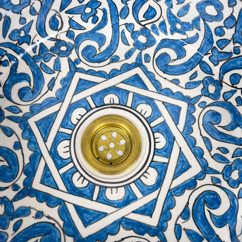  Handmade Moroccan Ceramic Sink #56