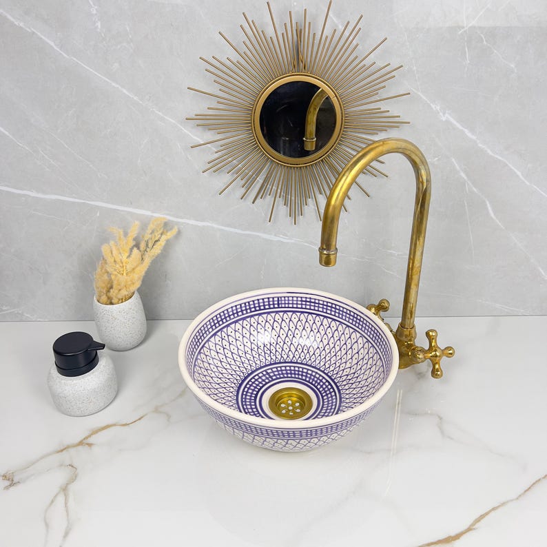  Handmade Moroccan Ceramic Sink #56