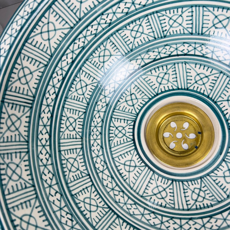  Handmade Moroccan Ceramic Sink #56