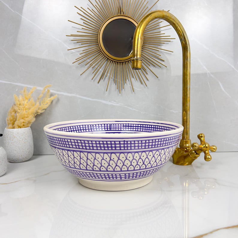  Handmade Moroccan Ceramic Sink #56