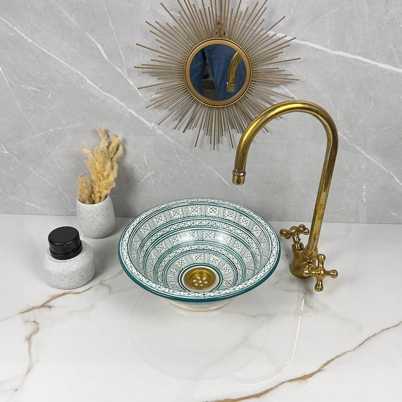  Handmade Moroccan Ceramic Sink #56
