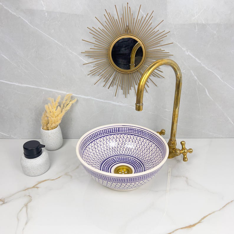 Handmade Moroccan Ceramic Sink #56