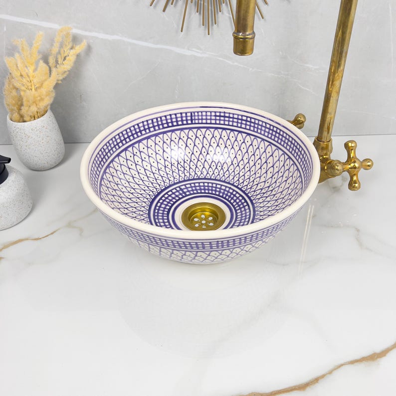  Handmade Moroccan Ceramic Sink #56