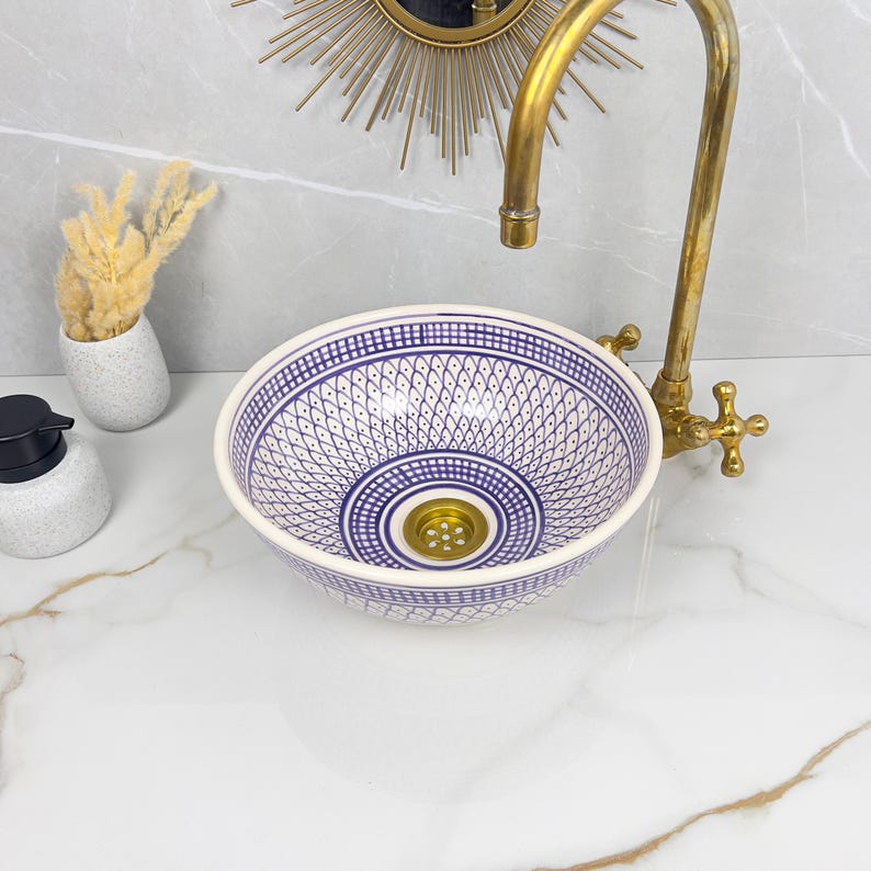  Handmade Moroccan Ceramic Sink #56