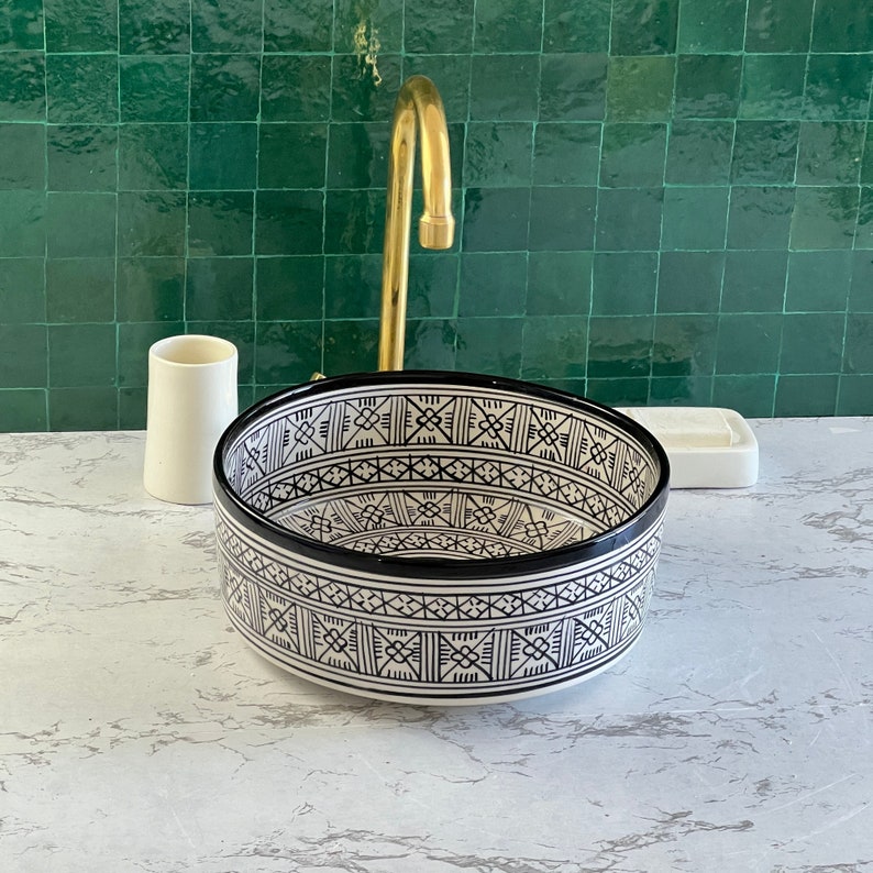 Handmade Moroccan Ceramic Sink #276