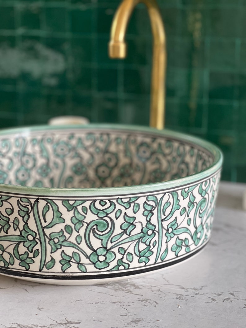 Handmade Moroccan Ceramic Sink #275