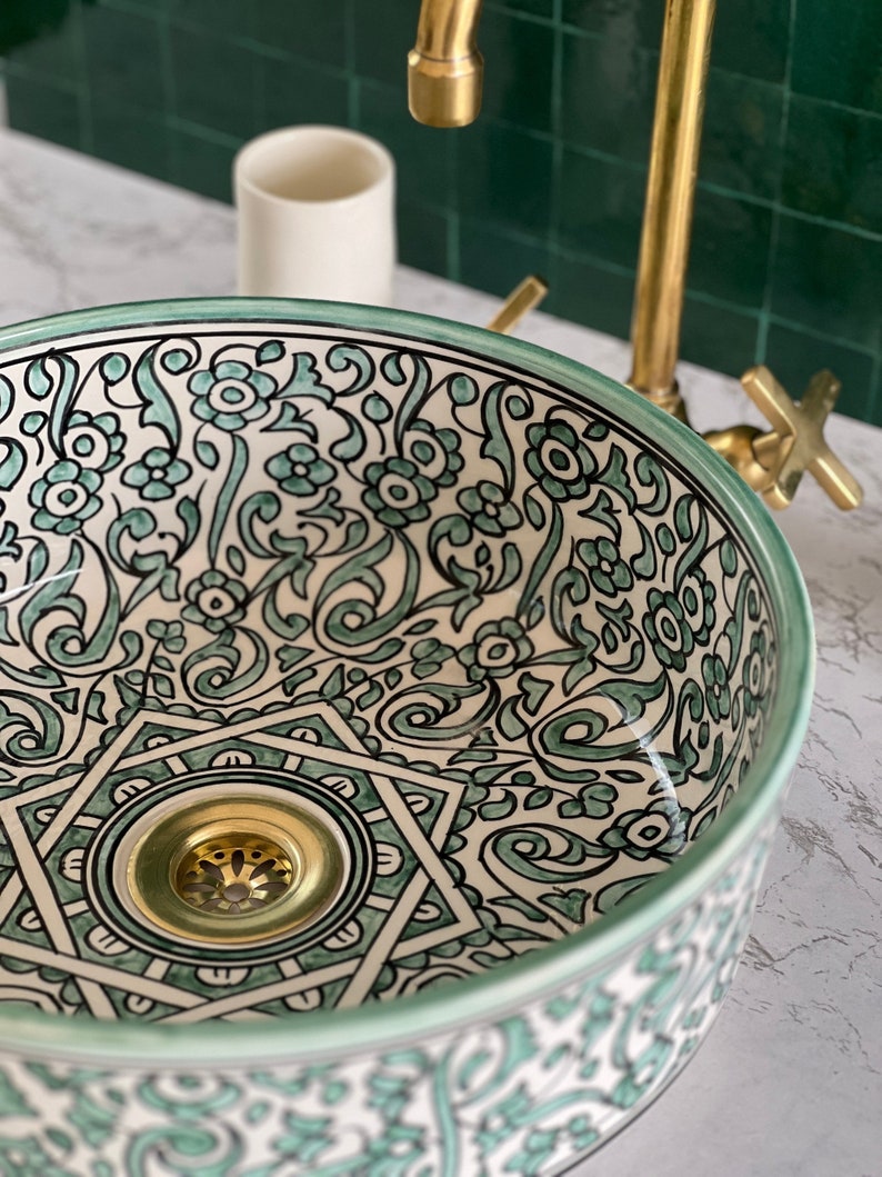 Handmade Moroccan Ceramic Sink #275