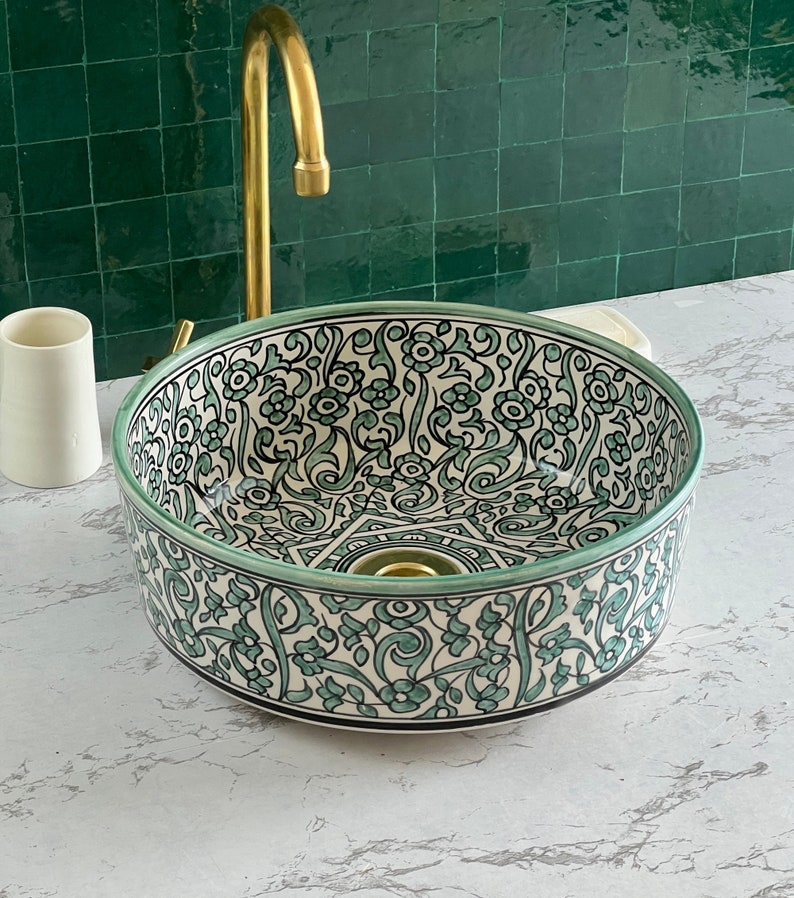 Handmade Moroccan Ceramic Sink #275