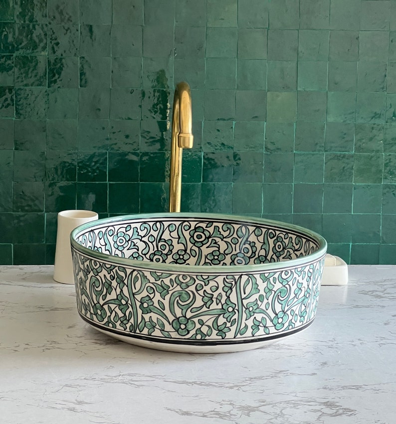 Handmade Moroccan Ceramic Sink #275