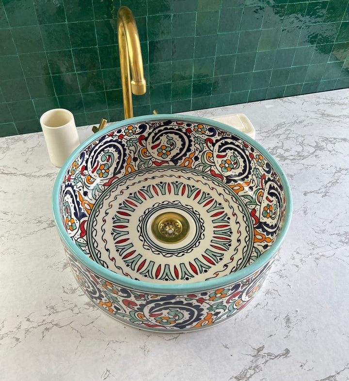 Handmade Moroccan Ceramic Sink #278