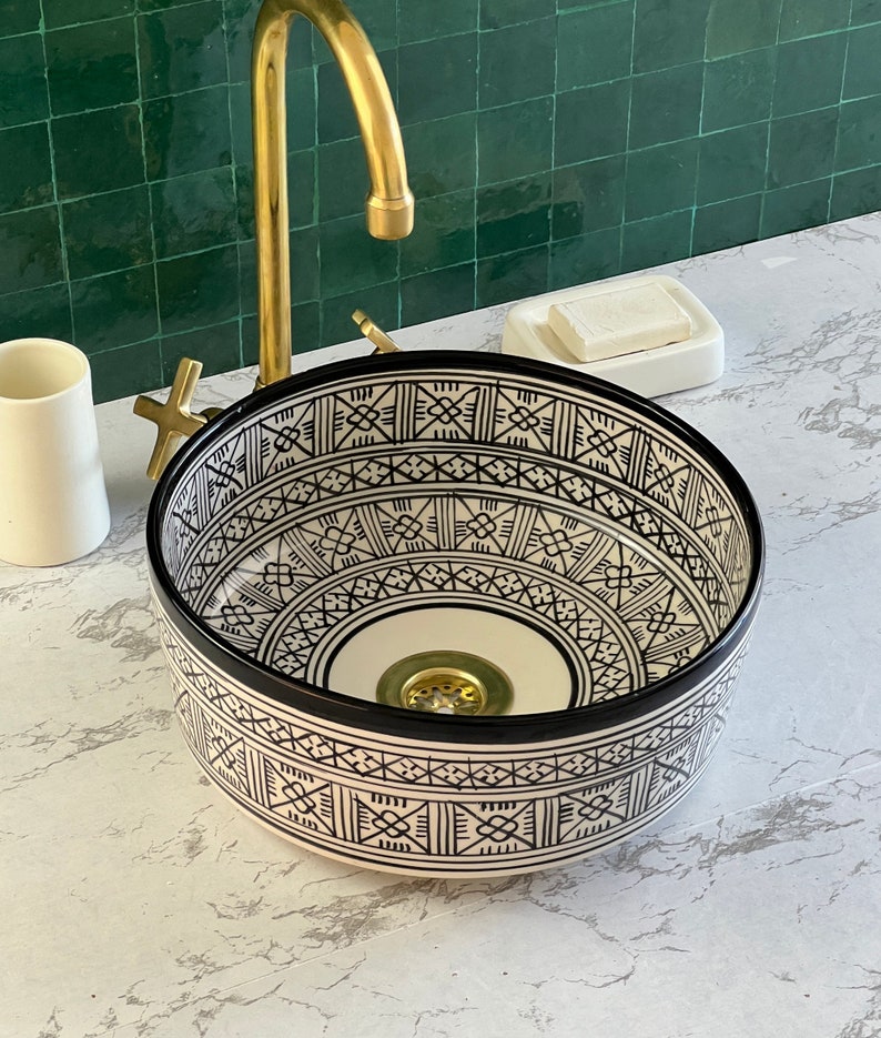 Handmade Moroccan Ceramic Sink #276