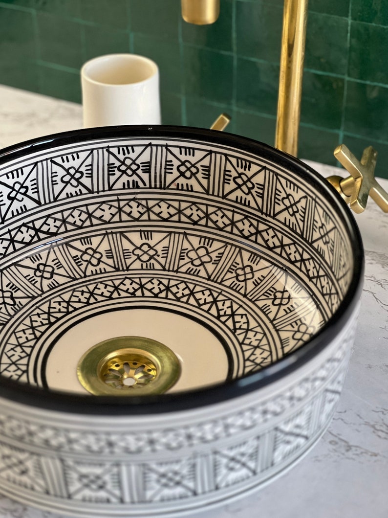 Handmade Moroccan Ceramic Sink #276