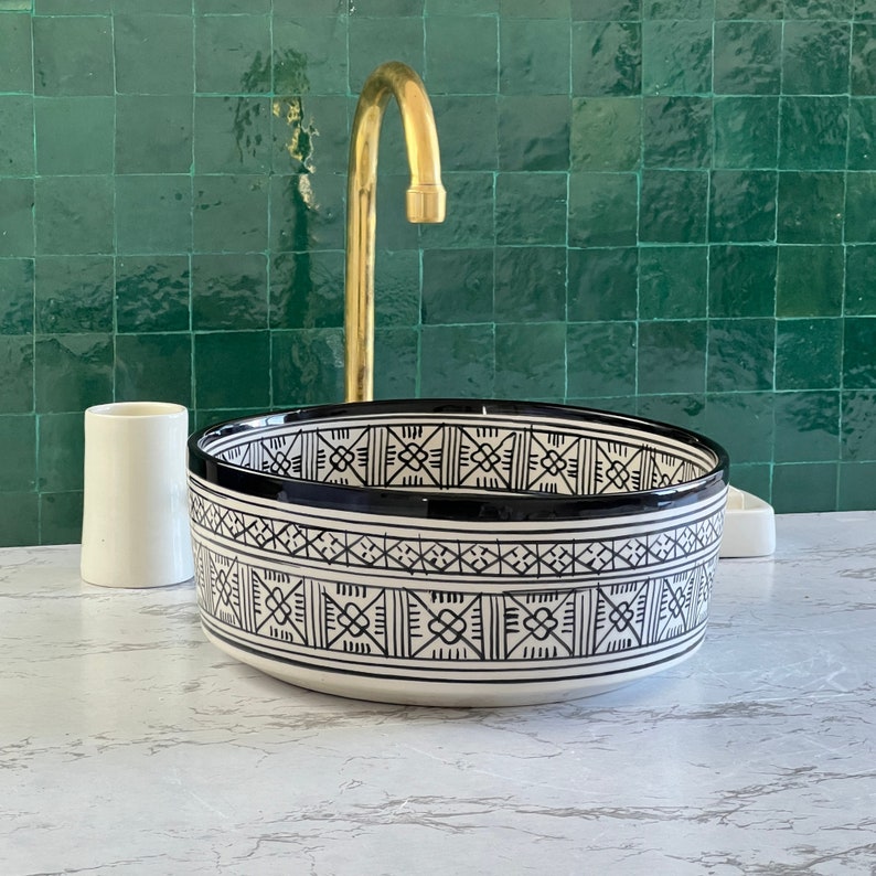 Handmade Moroccan Ceramic Sink #276