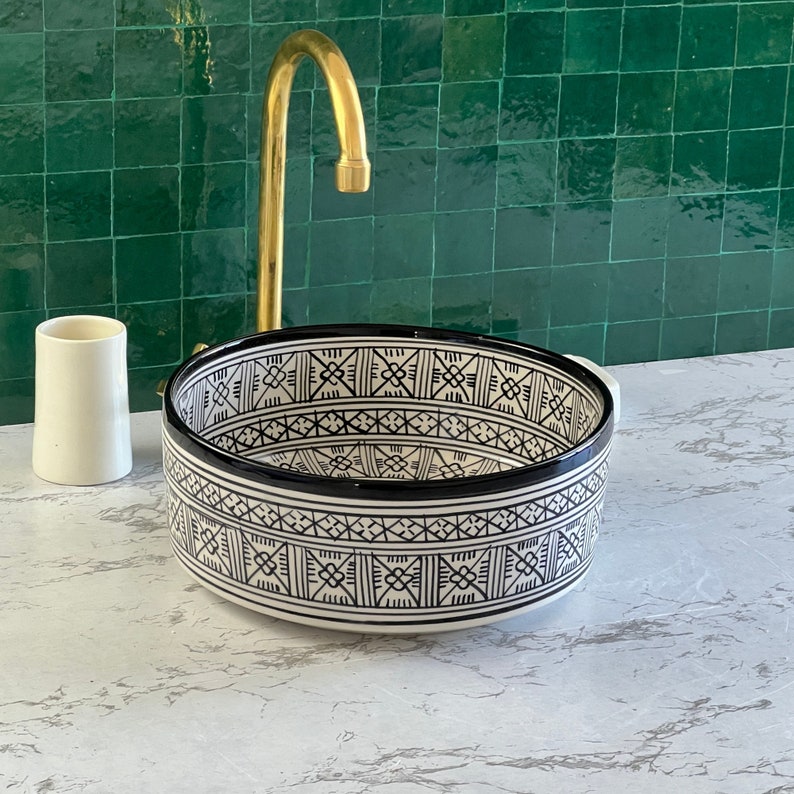 Handmade Moroccan Ceramic Sink #276