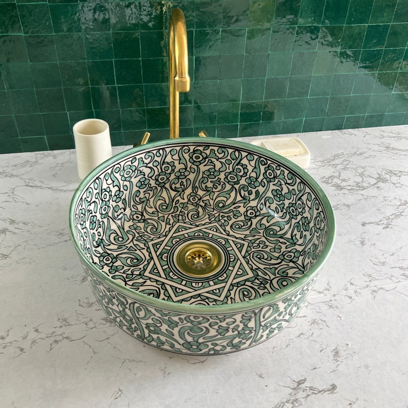 Handmade Moroccan Ceramic Sink #275