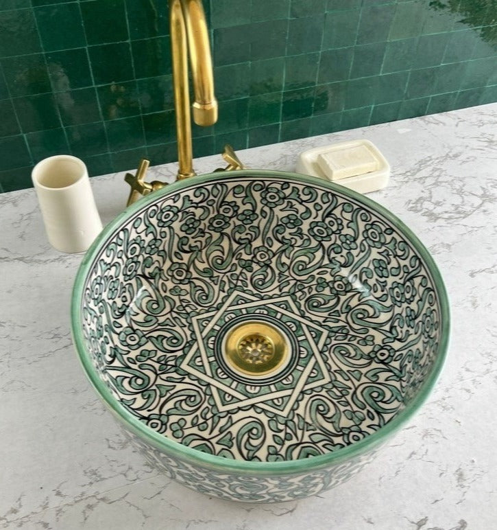 Handmade Moroccan Ceramic Sink #275