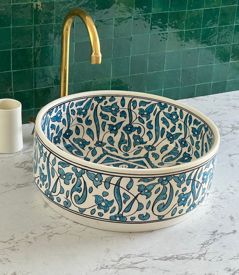 Handmade Moroccan Ceramic Sink #274