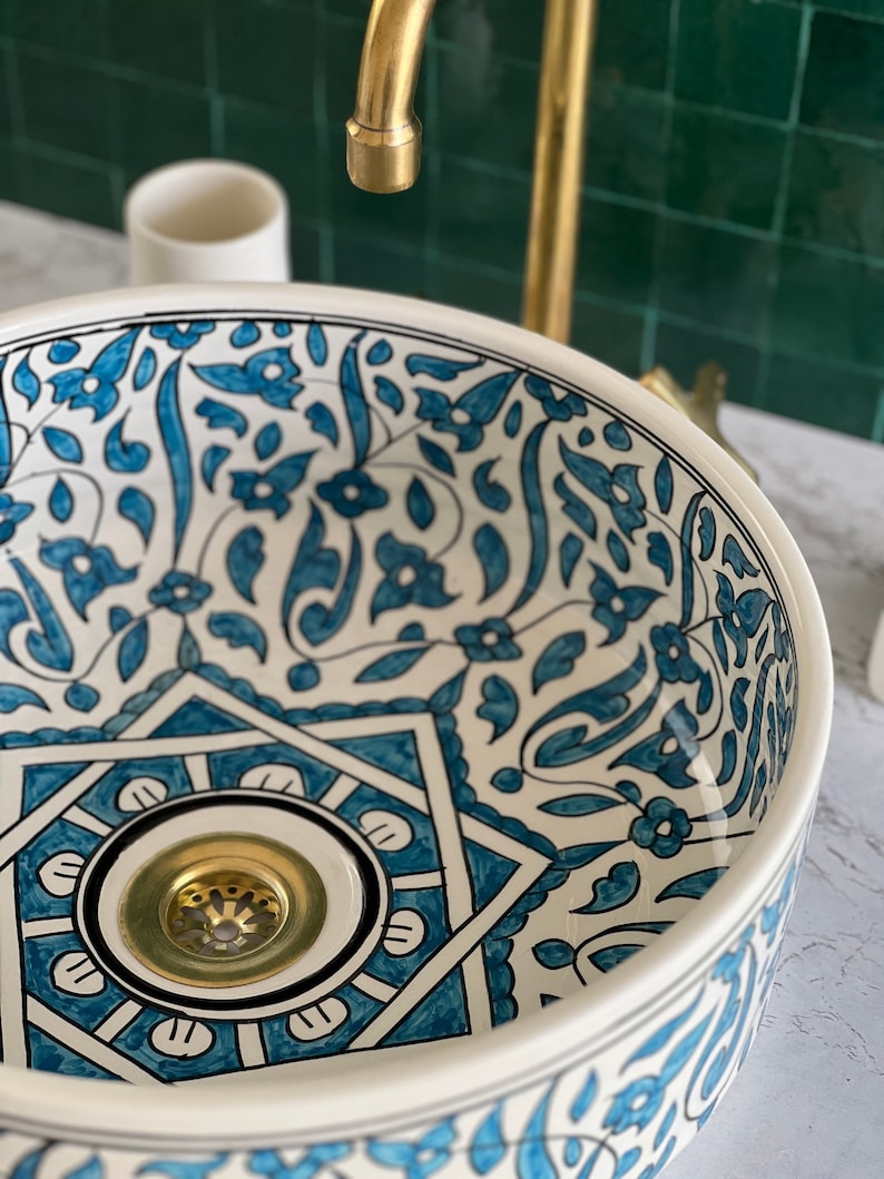 Handmade Moroccan Ceramic Sink #274