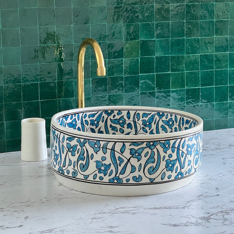 Handmade Moroccan Ceramic Sink #274