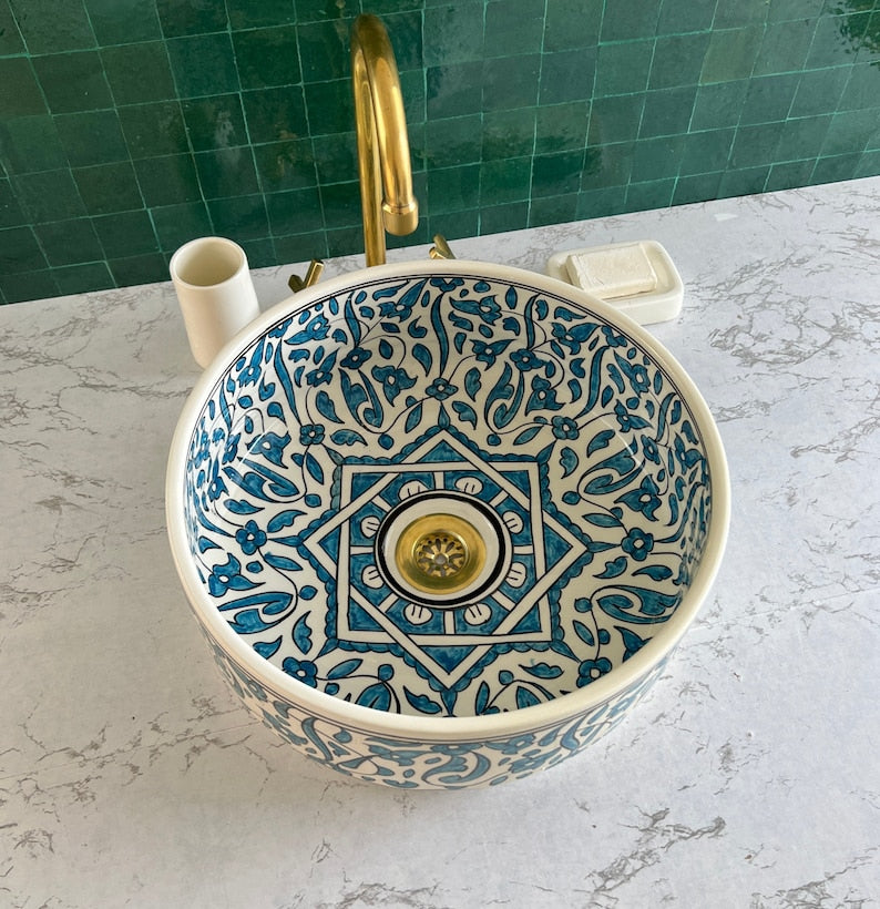 Handmade Moroccan Ceramic Sink #274