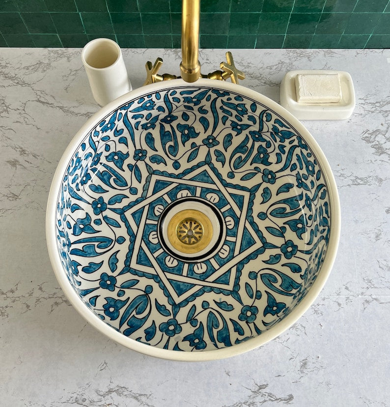 Handmade Moroccan Ceramic Sink #274