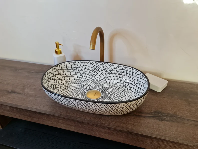 Handmade Moroccan Oval Sink #185W