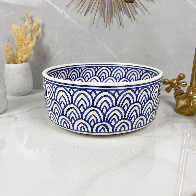  Handmade Moroccan Ceramic Sink #56