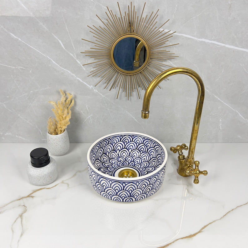  Handmade Moroccan Ceramic Sink #56